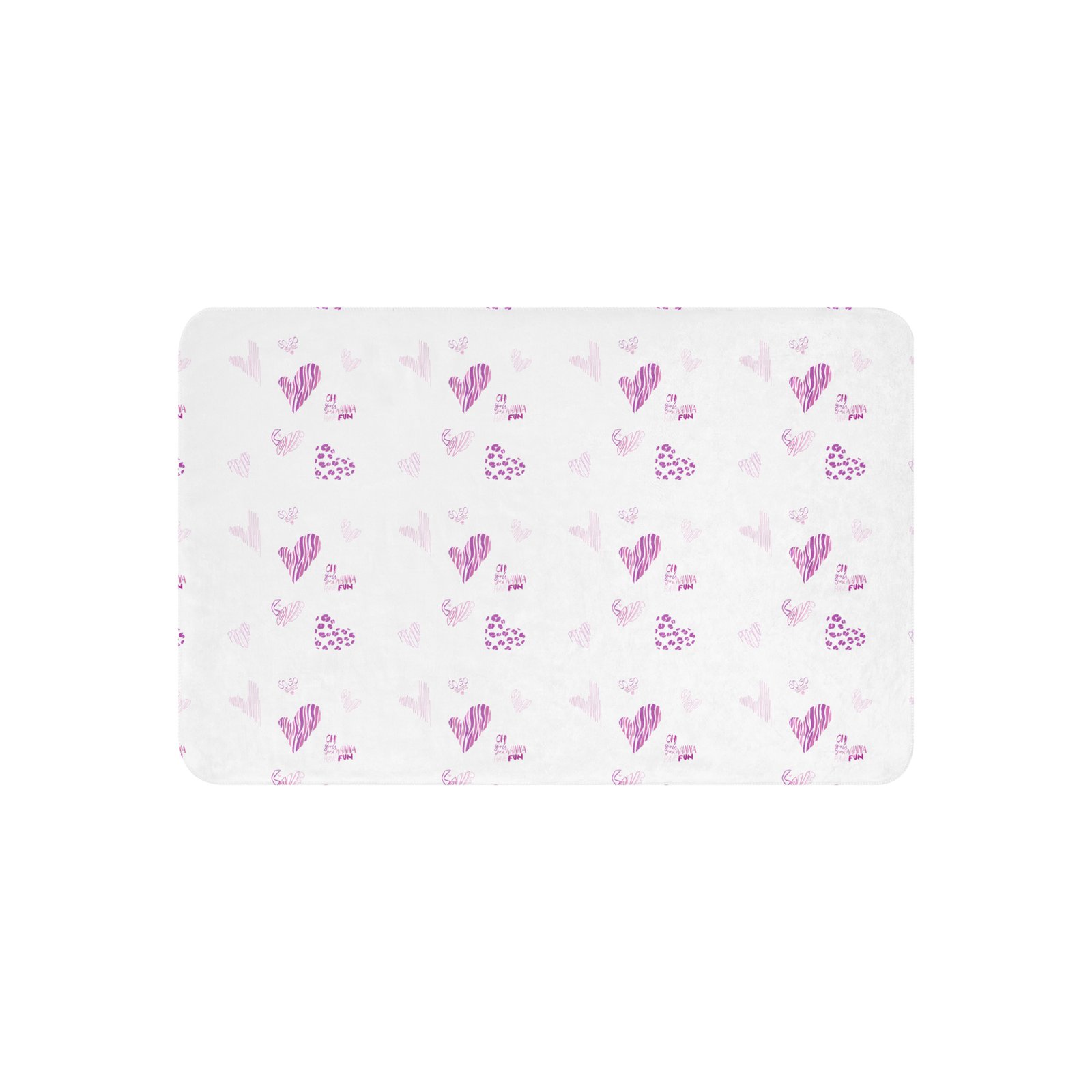 Hearts Sherpa blanket
