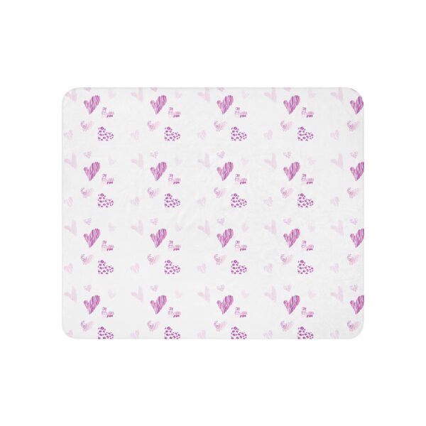 Hearts Sherpa blanket - Image 3